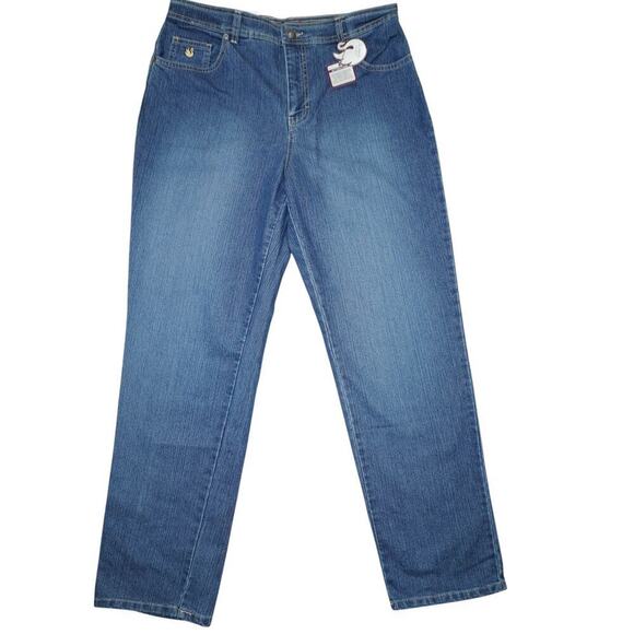 Gloria Vanderbilt Amanda Stretch Classic Fit Jeans - Size 12 - Dark Wash  NWT - Picture 1 of 9